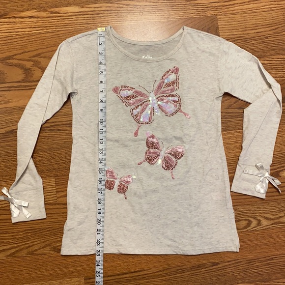 Justice velour leggings and butterfly shirt set - Picture 4 of 11